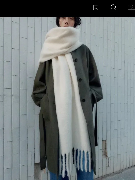 NWT Zara fringed oversized blanket scarf - Picture 2 of 5